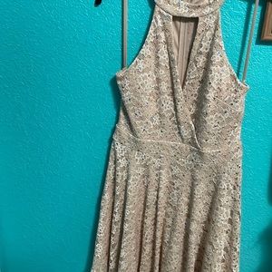 Beige.sparkle. Party dress. Size 7